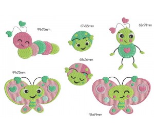 Stickserie - Frühlingskäfer